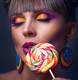 Makeup Artist candy floss style